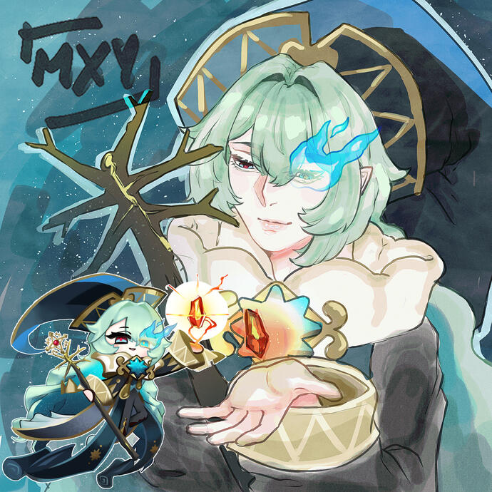 FANART — CRK x HSR Sage Anaxa